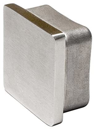 PRIOstahl Vierkantrohrstopfen Rohrstopfen Stopfen Abdeckkappe Rohrkappe - 40 x 40 x 2mm x 1 Stück Flach für Vierkantrohr als Endkappe Abdeckung Geländer Geländerbau Rohr aus Edelstahl V2A