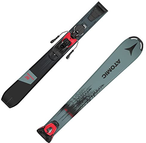 Atomic Unisex Jugend Maverick Jr 130-150 + L6 Gw Mt ski, Metallic Green S06/Red/ (Mehrfarbig), 130 cm