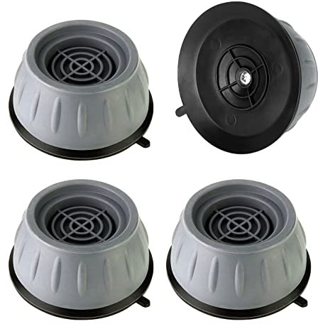Lot de 4 Patins Anti Vibration pour machine à laver, Tapis Pieds Caoutchouc Antidérapant Amortisseur de vibrations Universel Anti Bruit Tampons Coussinets pour Lave Linge, Sèche-linge, Meubles- 3.5cm