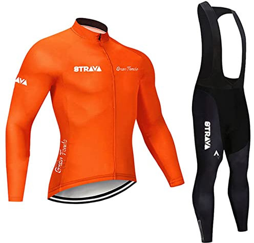 Winter Fahrradbekleidung Set Herren Fahrradanzug Winddicht Fahrradjacke Herren Winter mit 3D Silikon Gepolsterten, Herren-Mountainbike-Jackenhose für Herbst/Winter (N13,L)