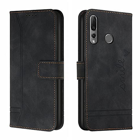 Bravoday Cover per Huawei P Smart Z / Y9 Prime 2019, Flip Custodia in Pelle PU Portafoglio Custodia per Huawei Honor 9X / Enjoy 10 Plus, con Slot per Schede, Nero