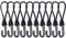 10 Stück Spanngummi mit Haken 15cm - Gummispanner mit Haken Expander mit Haken Planenspanner mit Haken für Stationäre Transportanhänger Banner Plakate Zelte Schwarz