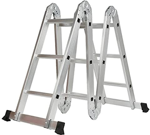 Teleskopleiter, multifunktionale Leiter aus Aluminiumlegierung, verstellbare Klappleiter, einziehbare gerade Leiter, tragbare Bauwerkzeuge (Größe: 3,4 m + 3,4 m)