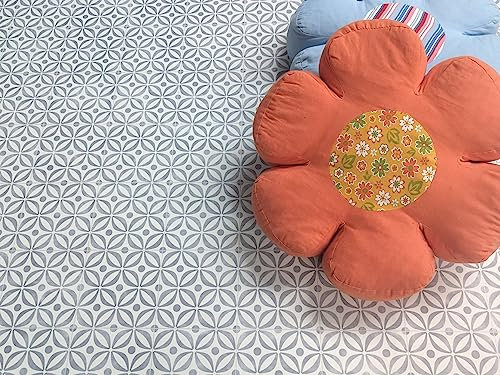 PVC Bodenbelag Vinylboden in floraler Retro Art, Zuschnitt (3m breit, 4m lang)