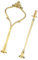 Yctze 3 Tier Cake Stand Fittings Hardware, Multi Level Cupcake Tray with Handle, Fruit Plate Center Spindle, Gold Metal Tiered Display Holder for Christmas, Mini Desserts, Food
