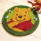 CraftsFabrics Bear in Red Rug 60% Cotton 40% Polyester DIY Crafts Yarn Carpet Round Shape Animal Custom Latch Hook Rug Crochet Kits for Beginners Adults