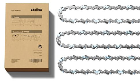 Tallox - 3 catene per sega Mini Motosega 6 pollici 1/4, 1,1 mm, 37 maglie, versione 2024, a basso contratto, compatibile con Seesii ed altre marche