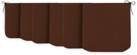CHELY INTERMARKET Cojines de sillas 40x40x3cm Marrón Set de 6 unds para Cocina, Salon y terraza