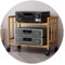 2-lagiges HIFI-Audiogehäuse Bambus HiFi-Racks Streaming-Geräteschrank HiFi-Rack AV-Regal Audio-Video-Komponenten(Wood color,50 * 38 * 53cm(2Tier))