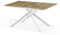 B&D home Esstisch BEA, ausziehbar 120-160 x 80 cm, 4-6 Personen Küchentisch Holztisch mit Kreuzgestell weiß für Küche, Esszimmer, Industrial modern Design, Eiche Optik, 11202-XW-EIDA-P