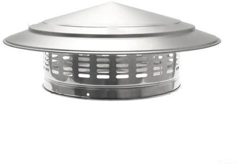 CWOQOCW Runde Kaminhaube aus 304 Edelstahl, Regenschirm-Stil, Kamin, Kamin, Dachhaube, Metallhut, Rauchabzug, Regenschutz, Abdeckung (250 mm)