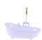 BESTonZON Puppe elektrische Badewanne puppenbadewanne Puppen badewanne Puppen Badestation Badespielzeug für Kinder Puppenwanne mit Dusche Miniwanne Puppenduscheimer Puppenschwimmbad Weiß