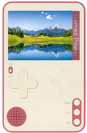 Console de Jeu Portable, Console de Jeu rétro avec écran de 2,4 Pouces, 500 Jeux intégrés, Mini Console de Jeu vidéo Portable 64 x 101 mm pour Enfants et Adultes (Red)