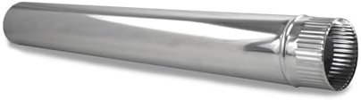 CAEXVEN Tubo Chimenea 100mm Acero Inoxidable 1m Estufa Leña Resistente Altas Temperaturas Corrosion y Oxidacion - Conducto Inox Ventilación Profesional
