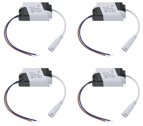 EMSea 4Pcs Pannello LED Alimentazione 8-18W Trasformatore Driver Alimentatore Non isolato Alimentazione 24-86V 280mA per Proiettore Luce di Soffitto Luce di Strada 75x34x20mm