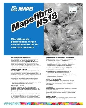 MAPEI MAPEFIBRE NS18 FIBRE POLIPROPILENE PER CALCESTRUZZO 600 GRAMMI