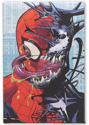 Open Road Brands Marvel Spider-Man und Venom Dual Face Gallery Wrapped Canvas Wall Decor - Venom Wall Art for Man Cave or Movie Room