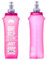 Bearactive Motivational Soft Flask 500ml, Lightweight Collapsible Water Bottle, Running Bottle BPA Free Plastic, Leak Proof Foldable Water Bottle for Running Vests & Belts (Pink 2 x Soft Flask)