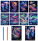 KAOTPO Kratzbilder Set DIY Kratzbilder Bastelsets für Erwachsene Kinder, Nachtleuchtend Scratch Art Painting DIY Set Erwachsene(Unterwasserwelt)