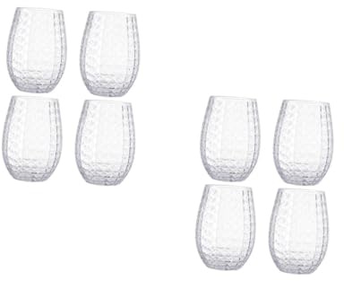 ABOOFAN 8pcs Beer Cup Decorative Cocktail Glasses Bar Tumbler Bourbon Mug Manhattans Beverage Smooth Finish Unique Style Safe