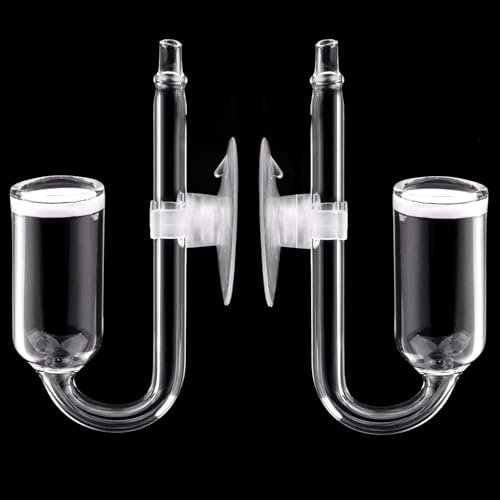Yerleomit CO2 Diffusor Aquarium mit 2 Saugnapf, 20mm CO2 Aquarium Diffusor CO2 Diffusor für Aquarium Pflanzen Tank Zubehör Bepflanzte Aquarien