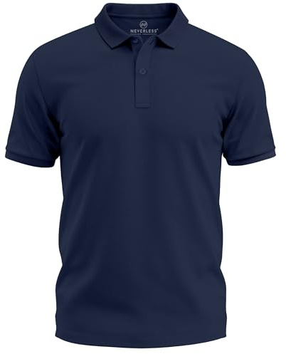 Neverless® Herren Polo-Shirt Basicshirt mit Polokragen und Knopfleiste Baumwolle Piqué Modern Fit