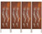 Kapaga - Lot de 4 Brise-vues en Métal Corten 160 x 50 cm - Effet Rouillé - Paravent Rustique pour Jardin - Panneaux de Protection Extérieurs - Élément Décoratif de Jardin - Clôture Déco (Arbuste)