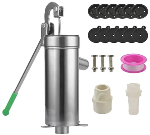 Bomba manual para pozos - Bomba de agua manual, de dibujo de agua no eléctrico | Bomba de manivela multifuncional de hierro fundido para riego de jardín, vida de red y acceso al agua rural