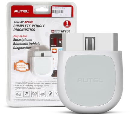 Autel AP200 Bluetooth OBD2 Scanner – Wireless Diagnostic Tool for iPhone & Android | Full System Scan, 19 Reset Services, AutoVIN, Check Engine Code Reader