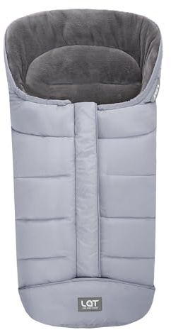 LAT Universelle Fußsack für Kinderwagen, Baby Winterfußsack Kinderwagen, Wasserdicht und Winddicht, Universal Fußsack für Babyschale Buggy (A, Grau)