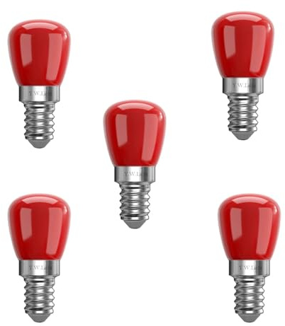 Y.W.Licht Rot Lampe Birne 3W E14 Dekorative Farbig Birne AC220-240V Ersatz für 26W-30W Glühlampe Ideal für Halloween, Weihnachten dekorative Beleuchtung, Ambiente Lampe (5 Stück, Nicht Dimmbar)