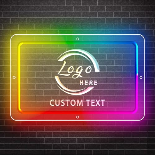 Personalized Company Logo Neon Sign,Custom Led Lights Up Sign for Wall Decor Company Sign Bedroom Living Room Party Christmas Decorations Night Light Birthday Gift for Company Boys Girls Teen Kids