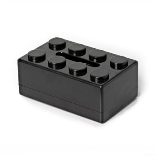 Taschentuchbox, Baustein, Wandmontage/Schreibtisch-Serviettenaufbewahrung, kreative Heimdekoration, hochwertige Taschentuchbox, Wohnzimmertisch (schwarz)