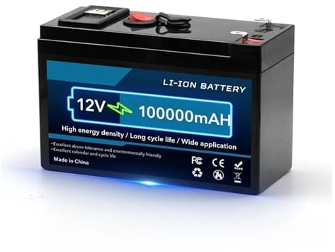 Batteria al litio a ciclo profondo da 12 V 60-150 Ah for applicazioni fuori rete for campeggio all'aperto con fishfinder solare marino(12V100Ah)