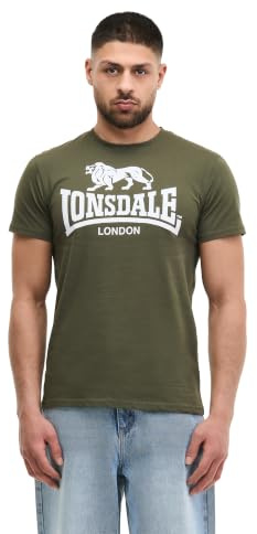 Lonsdale Herren-T-Shirt, Normale Passform mit Rundhalsausschnitt | Straßenbekleidung T-Shirt,lässiges T-Shirt aus weicher,gekämmter Baumwolle,leichtes & bequemes T-Shirt für Sport & den Alltag