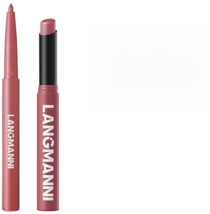 ARYIMYDP Matita per Labbra Rosa con Rossetto Impermeabile, Matita per Labbra Girevole a Lunga Tenuta, Rossetto Liquido Opaco, Altamente Pigmentato Contorna le Tue Labbra