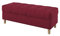 Furninero - Raffinierte gepolsterter Sitzbank Sitzhocker Sitzruhe Betthocker Ottomane, mit Stauraum, Gerundete Beine, 120 cm breit, Majestic Velvet Wine Red Stoff (Licht zu reinigende), Rot