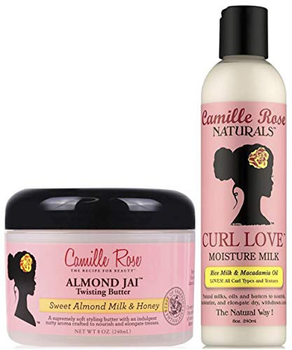 Camille Rose crème hydratante au beurre de Twist Jai 8oz Lait hydratant au lait Curl Love
