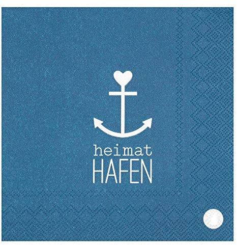 Räder Meer als Worte - Serviette Heimathafen