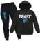 Forlcool Berühmtes YouTube-Gamer-Logo, gerissene Lightning-Katze, bedruckter Kapuzenpullover und Hose, 2 Stück/Sets, Schwarz , 12-13 Jahre