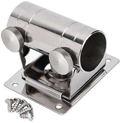 SH-RuiDu Angelschirm Halter, Edelstahl Angelbox Schirmfuß verstellbar Angeln Schirmhalter Angelzubehör