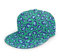 Oaieltj Unisex Baseball Cap Erwachsene Teens Adjustable Snapback Flat Brim Baseball Cap Cool Hip Hop Hat, Cheetah Mint Green Blue Leopard, One size
