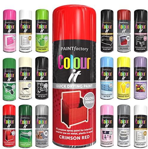 Classic Signature - 1 x All Purpose Crimson Red Aerosol Spray Paint 400ml Quick Drying Spray,Fast Dry and Excellent Coverage for Metal, Wood, Plastic and More