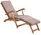 DeTeX Polsterauflage Gartenliege Deckchair Wasserfest Baumwolle Garten Liegenauflage Auflage Sonnenliege Meliert Creme