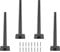 Cjueiom 12 Inch / 30cm Straight Furniture Legs Black Sofa Legs Set of 4, Mid-Century Couch Legs Heavy Duty Coffee Table Legs, Conical Chair Feet Metal Cabinet Legs Replacement for Cupboard Ottoman
