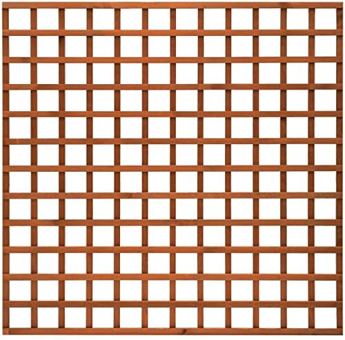 Timber Products (PACK OF 10) 6x6 Wooden Square Trellis Fence Panels (1.83m x 1.83m) 6ft x 6ft Lattice Trellis (6x6 trellis)