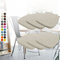 6er Set Stuhlkissen 40x38x3cm mit Bändern,Waschbare Sitzkissen Rutschfest,Stuhlauflage Stuhlpolster Sitzkissen,Abnembar Bezug Mit Reißverschluss,Ideal für Zuhause Büro Küche Esszimmer,Beige grau
