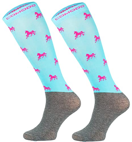 TODO Chaussettes d'équitation modernes de Comodo STPJM, fines, respirantes, pour femme, homme, enfants, cavaliers, 31 cm-34 cm