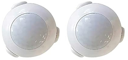 7H SEVENON Pack 2 Sensores de Movimiento WiFi con Aviso vía Smartphone/App Home | Detector de Movimientos WiFi Inalámbrico | Compatible con iOS y Android | Color Blanco | 2 Años de Garantía