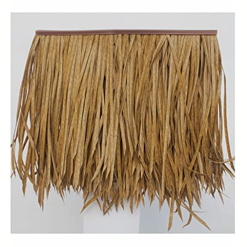 Palm Thatch Rollen Fake Thatch Simulation Thatch Fliese Umweltschutz PE Kunststoff Feuerfest Stroh Haus Dach Kunststoff Haar Gras Weingut Bauernhof Dekoration - 0,5x0,5m/Stück (Color : Yellow a, Siz